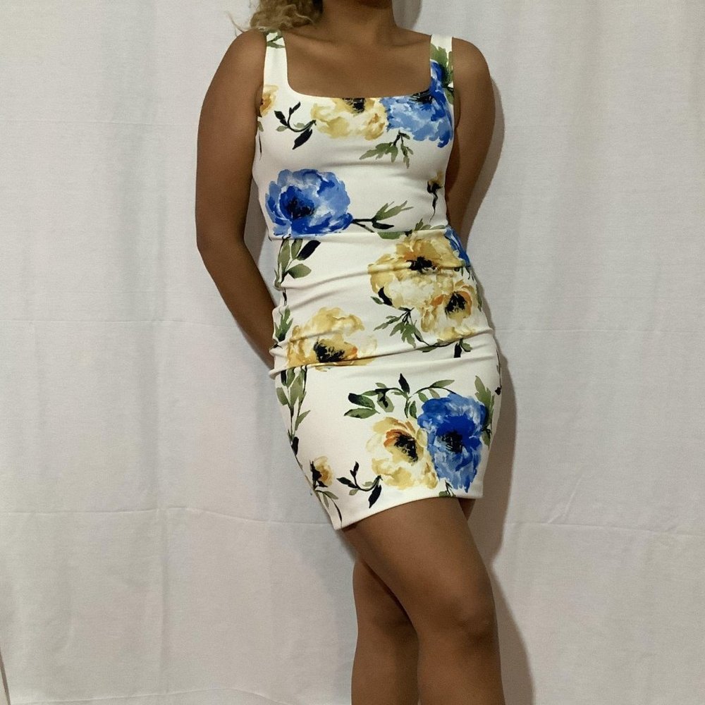 Iris White Floral Dress